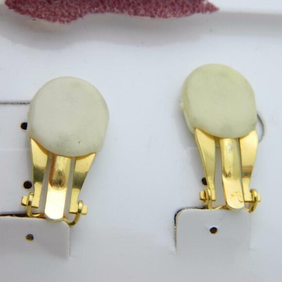 New Old Stock ROSA FLORES Green Rhinestone Earring - Picture 5 of 6